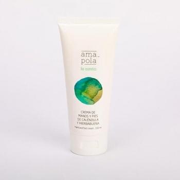 Crema de Manos y Pies de Caléndula y Hierbabuena 100ml Amapola Biocosmetics Unisex Adulto