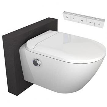 Inodoro de Ducha Bernstein T640 Pro Blanco con Microburbujas, Calefacción del Asiento y Función de Descalcificación - Sistema Completo