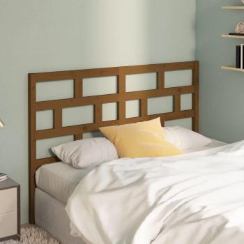 Cabecero para cama de madera maciza de pino ámbar 156x4x100 cm