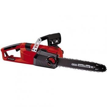 Einhell GE-EC 2240 S - Sierra eléctrica, espada y cadena Oregon, velocidad de corte 14.5 m/s, 8000 rpm, 2200 W, 220-240 V, color negro y rojo