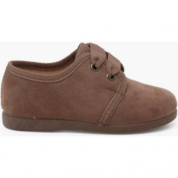 Zapato inglés de bebés en serratex con cordón de faya
