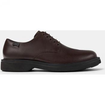 Zapatos de cordones de hombre Camper Norman de piel marrón con plantilla ultraligera