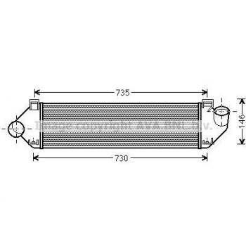 Intercooler PRASCO FDA4438 para Ford Focus II 1.6 TDCi (2008) - Alta Calidad y Rendimiento