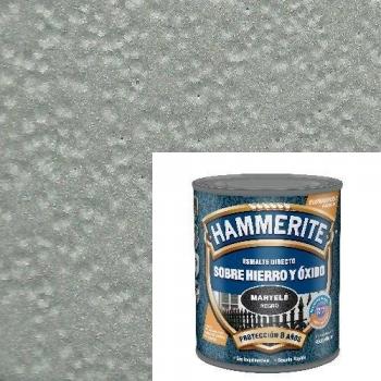 Hammerite Esmalte directo sobre hierro y óxido Martelé Gris Plata 5 L