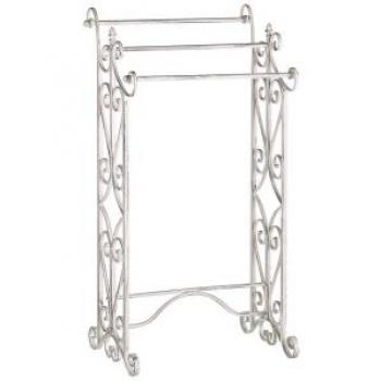 Toallero de metal blanco 45 x 90 cm estante envejecido vintage clásico Chillan