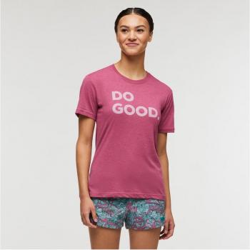 Camiseta de mujer Do Good Organic Cotopaxi manga corta fucsia - XS
