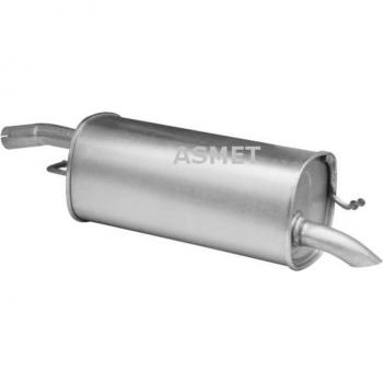 Silencioso trasero ASMET 07.180 para FORD FIESTA 5 y MAZDA 2 (5 puertas)