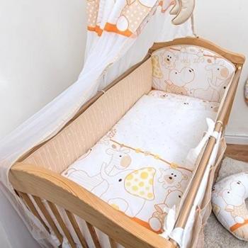 4 Mum & Baby Protección contra impactos/Protector para cuna, acolchada, 140 x 70 x 420 cm Lollies Talla:To Fit Cot Bed 140x70