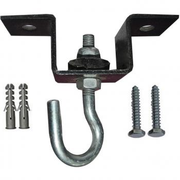 Soporte de techo gancho para colgar saco de boxeo MMA boxeo Training accesorios inc, Black/Chrome