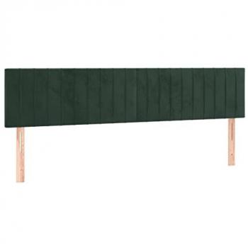 Cabeceros de terciopelo verde oscuro 80x5x78/88 cm (2 unidades)