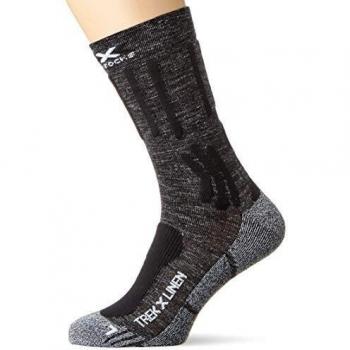 X-SOCKS Trek X Linen Men's Socks - Dolomite Grey Melange / Opal Black EU 45-47