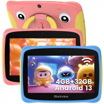 Blackview Tab 3 Kids Tablet Infantil 7 IPS HD+ 2GB RAM, 32GB Almacenamiento, Batería de 3280mAh, Android 13, Wifi, Funda Azul