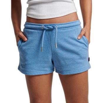 Superdry Pantalones Deportivos Cortos Vintage Logo Bordado Azul Mujer