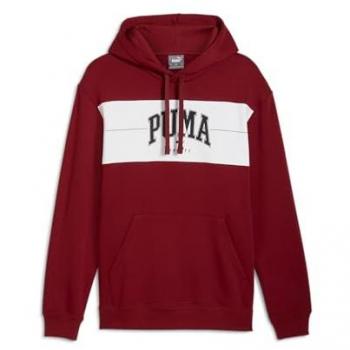 Sudadera Puma Squad Hombre Granate XXL Algodón Sostenible Casual Deportivo 2024