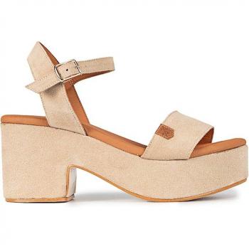 Cuñas Popa Abaka Full Beige - Sandalias de Cuña con Diseño Elegante y Confortable