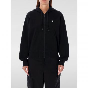 Carhartt WIP Women's Hooded Sweatshirt Casey Black/Silver - Size S - 100% Cotton