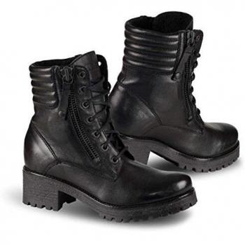 Falco Misty piel Ladies impermeable motocicleta botas con tacón – negro