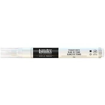 Liquitex Rotulador de Pintura acrílica, Punta Fina, Blanco de Titanio, 2 mm