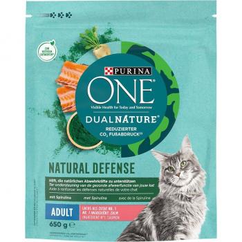Purina ONE Dual Nature Adult con salmón y espirulina - Pack económico: 4 x 650 g