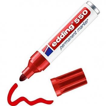 Edding 828119 - Marcador permanente con punta cónica, color rojo