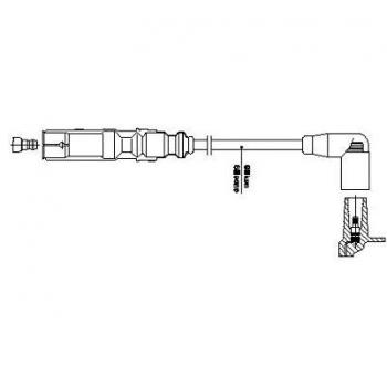 Cable de encendido BREMI 1A32/25 para cilindro 4 de VW