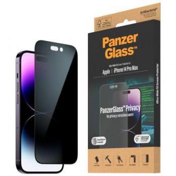 Protector de Pantalla PanzerGlass Ultra-Wide Fit Privacy con EasyAligner para Apple iPhone 14 Pro Max