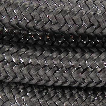 Cable textil seda lentejuelas gris - 3 m