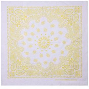 MasterDis Basic Women's Bandana Scarf - White/Yellow Standard Size