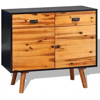 vidaXL Acacia Aparador 90x33,5x83 Madera Mesa Consola Mesilla Mueble Auxiliar