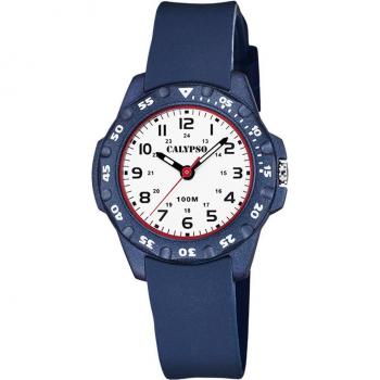 Reloj Calypso K5821/1 Junior Collection Blanco/Azul Infantil Unisex