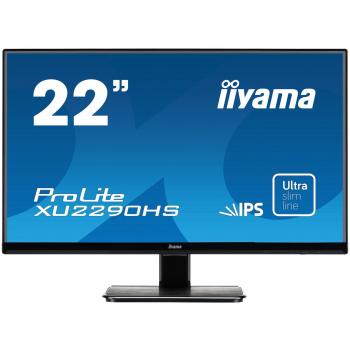 IIYAMA ProLite XU2290HS-B1 22 Full HD IPS Ultra Slim Bezel Widescreen Monitor with HDMI, DVI-D, VGA Inputs and Built-in Speakers - Matte Black