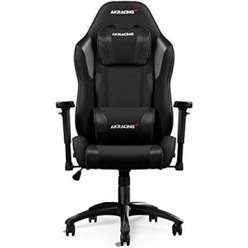 Silla de Juego AKRacing Core EX SE - Asiento Acolchado Tapizado Negro/Carbono