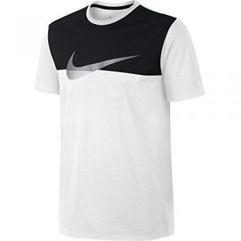 Nike Tee-Av15 Metallic Swoosh - Camiseta de manga corta para hombre, color negro, talla S