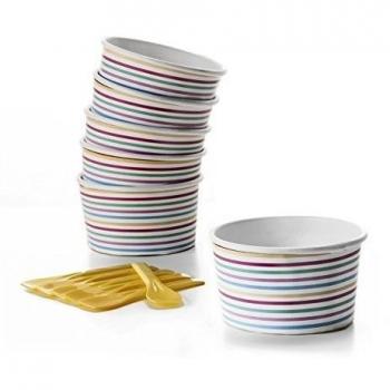 Ibili 795400, Set de 6 Vasos De Helado + 6 Cucharillas