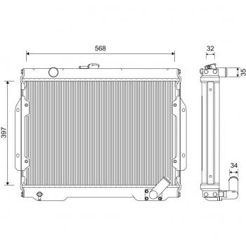 Radiador de refrigeración del motor VALEO 701262