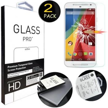 [2 Pack] Moto G2 Protector de Pantalla, MYTHOLLOGY Premium Cristal Vidrio Templado [Alta Transparencia] Protector de Pantalla para Motorola Moto G2 / XT1068
