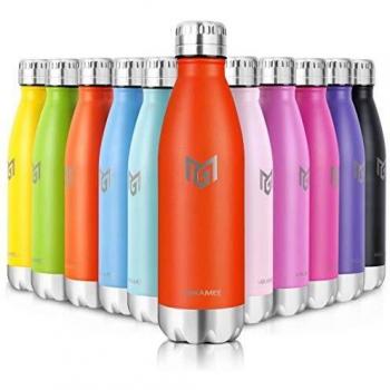 MIKAMEE Botella de Agua Acero Inoxidable 350/500/650/750ml | Aislamiento de Vacío de Doble Pared airBottle | sin bpa Botella termica | Mantiene 24h frías/12h Calientes | para Niños, Deporte, Oficina