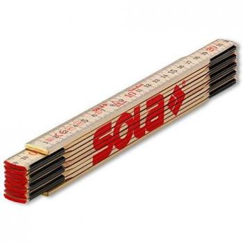 Regla Plegable de Madera Sola H 2/10 - 2m, 10 Partes, Natural