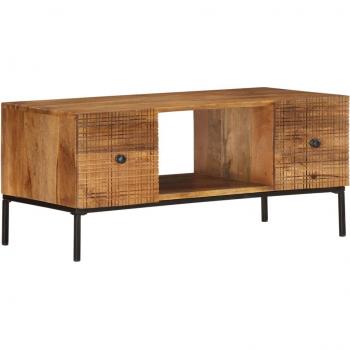 Mesa de centro Día y Noche 90x45x40 cm en madera maciza de mango