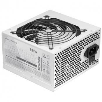 Mars Gaming MPIII750, Fuente de Alimentación ATX 750W, 5 Años de Garantía, Tecnología Silenciosa AI-RPM, 85% Eficiencia, Color Blanco