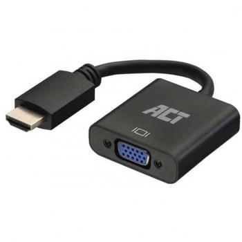 Adaptador HDMI a VGA con audio de 1080p de color negro