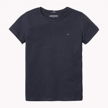 Tommy Hilfiger Girls Basic Cn Knit S/s Camiseta, Azul