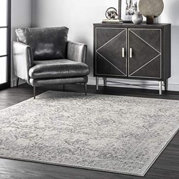 nuLOOM Floral Ornament, Ivory, 244 x 244 cm