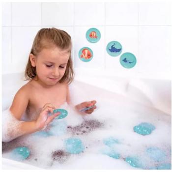 Juego de Baño De Memoria Mis Animales Bebés - Janod J04723 JU04723 JANOD, tipo: juego de baño, características: incluye 24 piezas con diseño de animales marinos, adecuado para niños a partir de