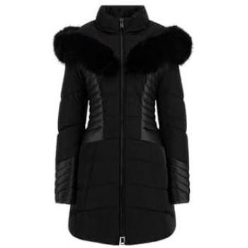 Guess Women's Hooded Down Jacket New Oxana Black XS