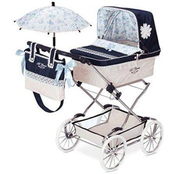 Decuevas Toys - Coche muñeca plegable con capota regulable, multicolor