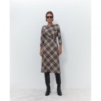 Vestido largo de mujer estampado con manga larga