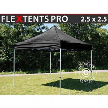 Carpa Plegable Rápida FleXtents Pro 2,5x2,5m Negra Impermeable