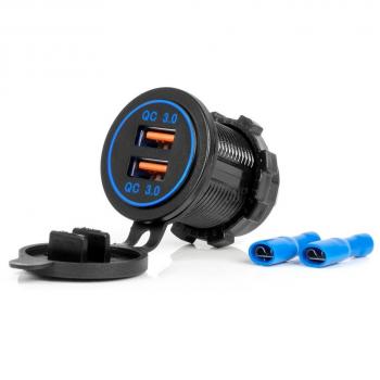 Cargador de coche para móvil AMiO 04218 con carga rápida y puerto USB