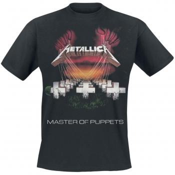 Metallica Master of Puppets European Tour 1986 T-Shirt - Black - XL - 100% Cotton
